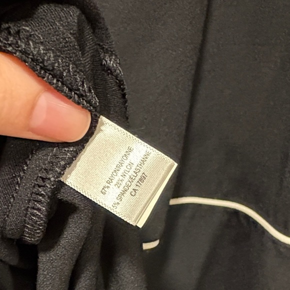 Banana Republic Black Sleeveless Dress White Piping - Picture 4 of 4